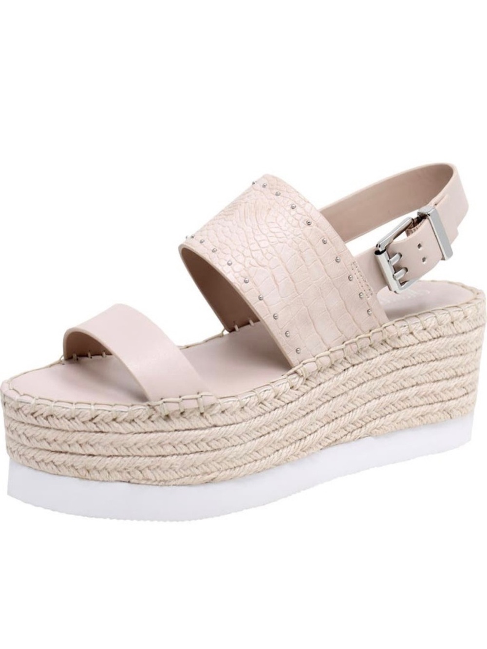 Charles by Charles David Light Pink Espadrille Wedge Sandal
